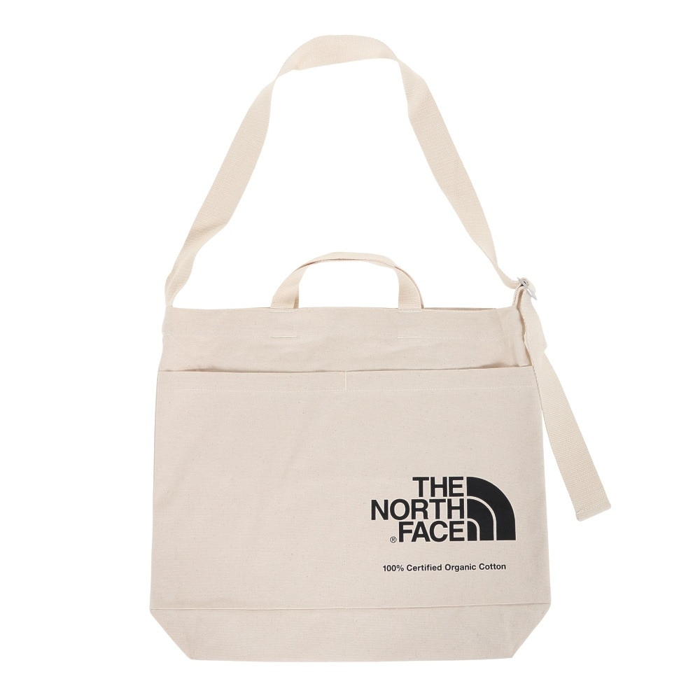 ザ・ノース・フェイス（THE NORTH FACE）（メンズ、レディース）トートバッグ オーガニックコットンショルダー NM82386 NK ホワイト×ブラック