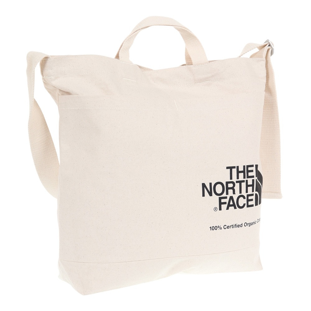 ザ・ノース・フェイス（THE NORTH FACE）（メンズ、レディース）トートバッグ オーガニックコットンショルダー NM82386 NK ホワイト×ブラック