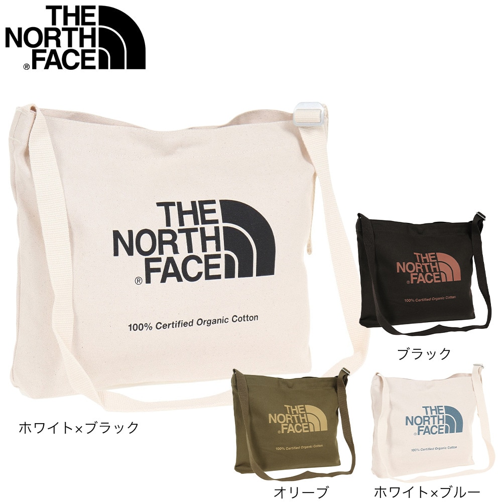 ザ・ノース・フェイス（THE NORTH FACE）（メンズ、レディース）トートバッグ オーガニックコットンミュゼット NM82387 NK ホワイト×ブラック