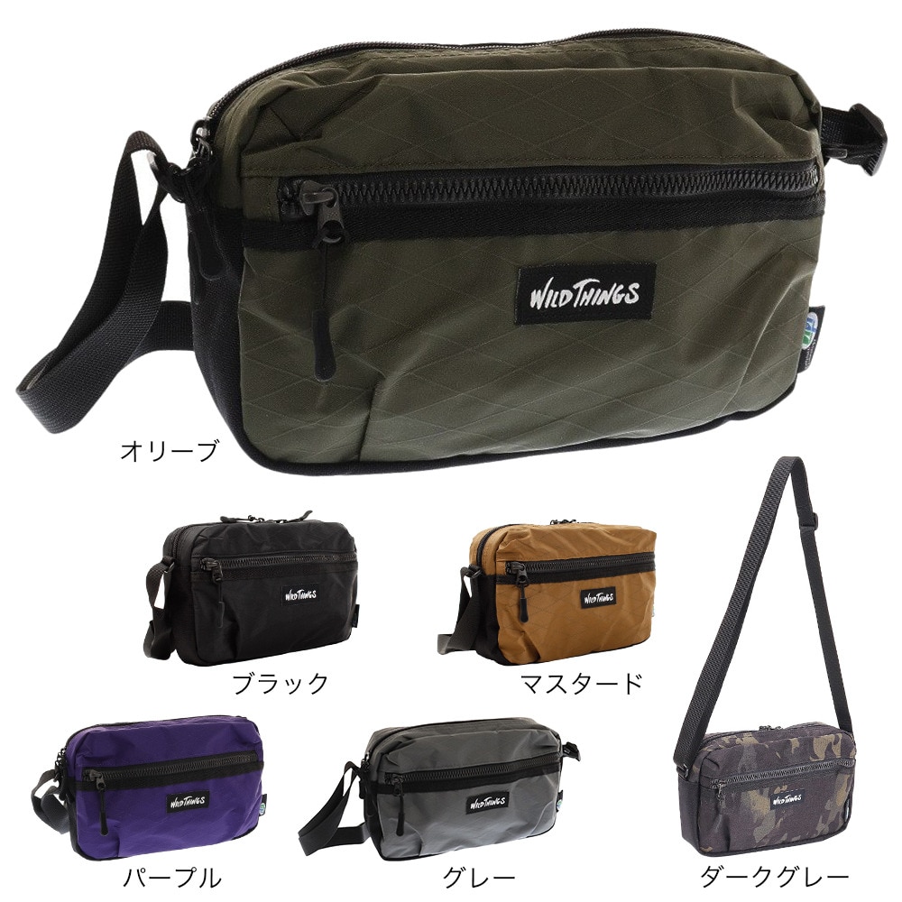 ワイルドシングス（WILD THINGS）（メンズ、レディース）貴重品 薬 携帯入れに便利 軽量 ショルダー バッグ WT-380-0175 11 グレー W24×H15×D6 防災