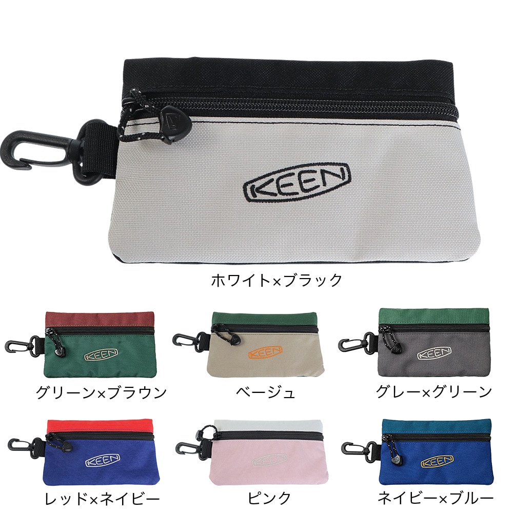キーン（KEEN）（メンズ、レディース）カードケース コインケース ハーベスト マテリアル ロングカードホルダー 1028238 ピンク×ホワイト