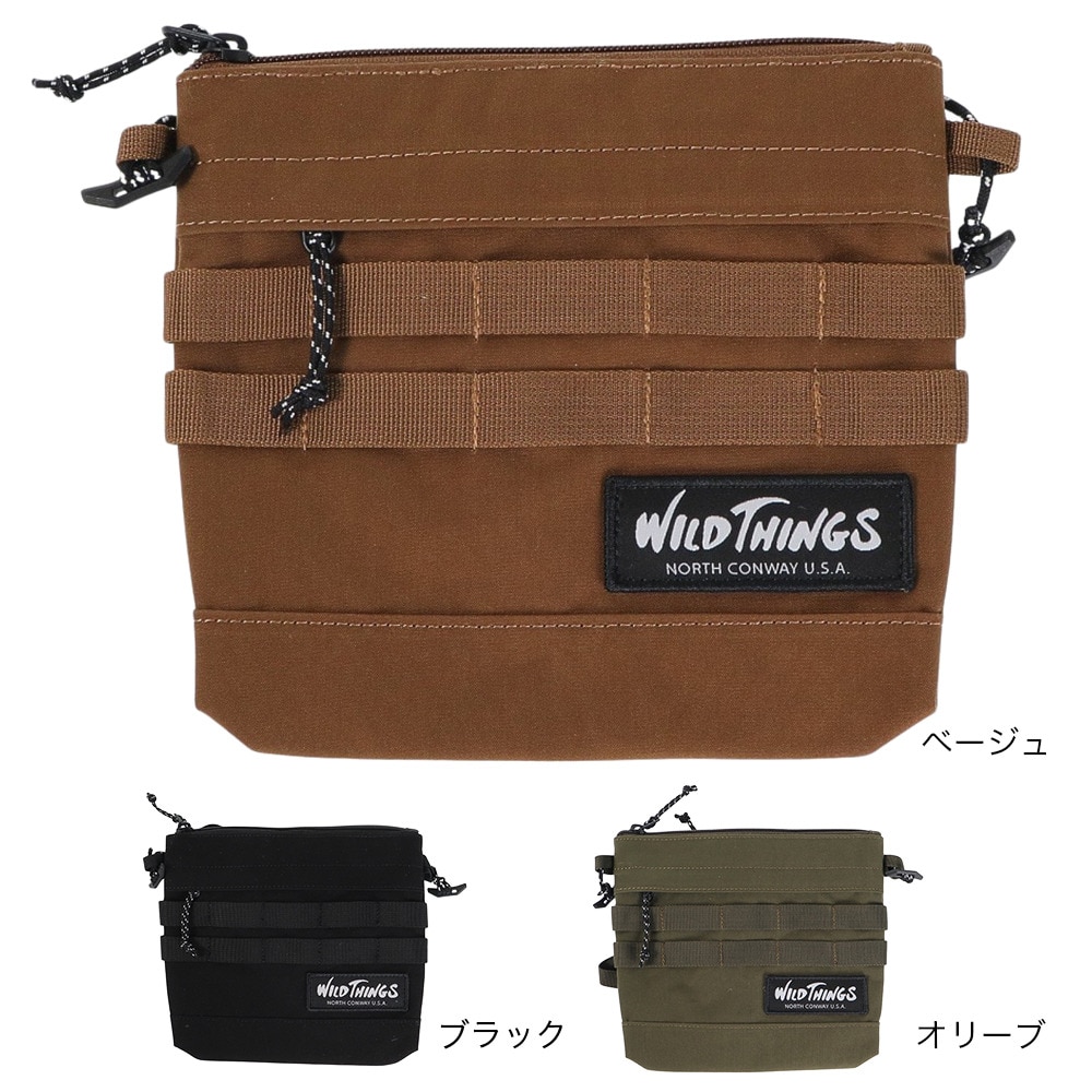 ワイルドシングス（WILD THINGS）（メンズ）ポーチ バッグ サコッシュ WT-380-3006BLK ブラック W23×H18