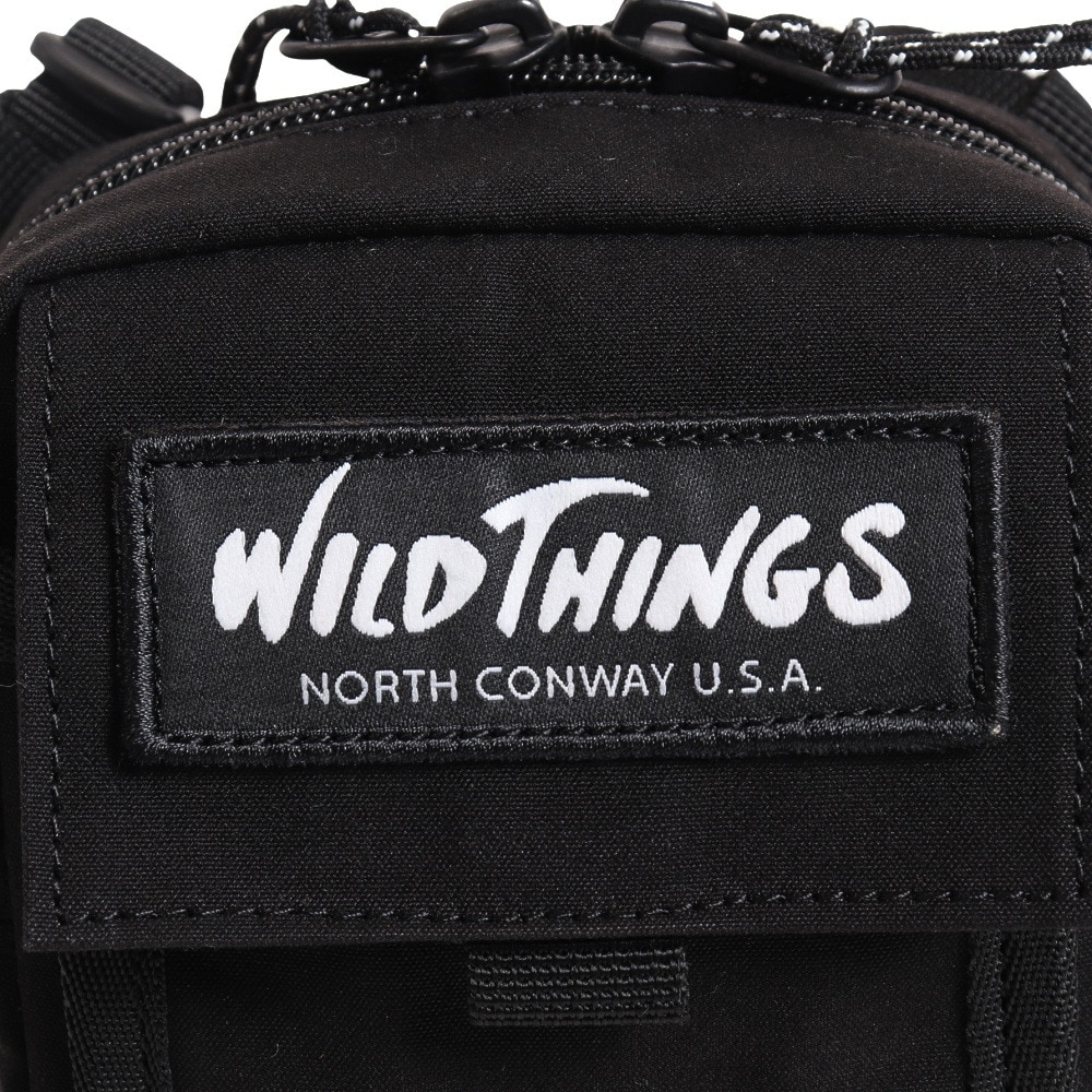 ワイルドシングス（WILD THINGS）（メンズ、レディース）ミニショルダーバッグ WT-380-3008BLK ブラック W12×D5×H17