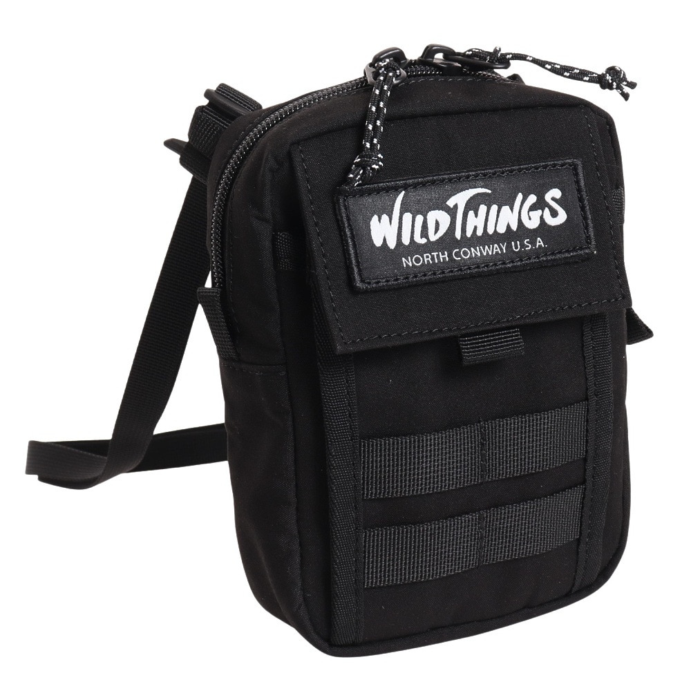 ワイルドシングス（WILD THINGS）（メンズ、レディース）ミニショルダーバッグ WT-380-3008BLK ブラック W12×D5×H17