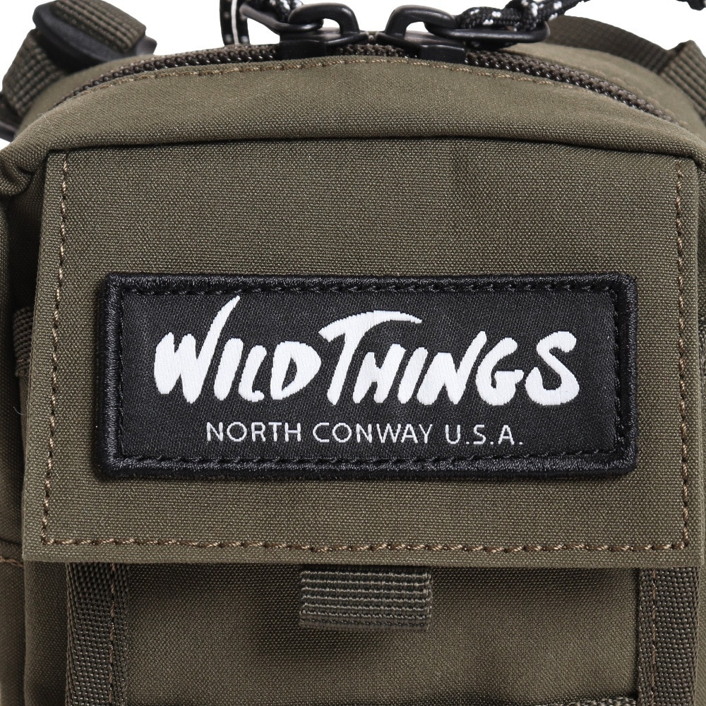 ワイルドシングス（WILD THINGS）（メンズ、レディース）ミニショルダーバッグ WT-380-3008OLV オリーブ W12×D5×H17