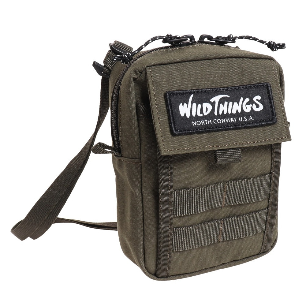 ワイルドシングス（WILD THINGS）（メンズ、レディース）ミニショルダーバッグ WT-380-3008OLV オリーブ W12×D5×H17