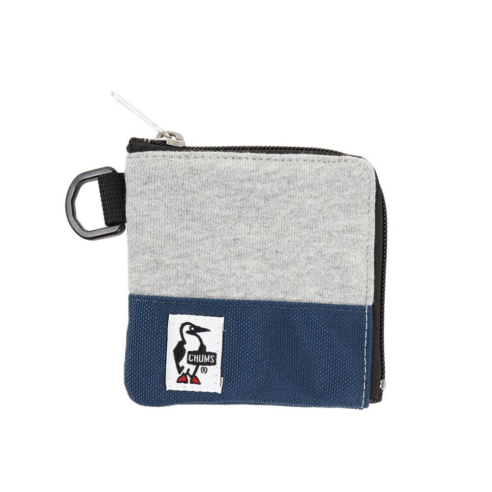 チャムス 財布 Coin Case Sweat Nylon スクエアコインケーススウェットナイロン Ch60 26 H Gray Basic Navy ゴルフ用品はヴィクトリアゴルフ