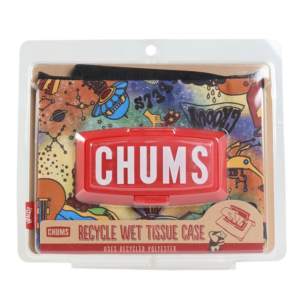 チャムス（CHUMS）（メンズ、レディース）持ち運び楽 かわいい ウェット ティッシュ ケース CH60-3340-Z218 ブルー×ブラウン