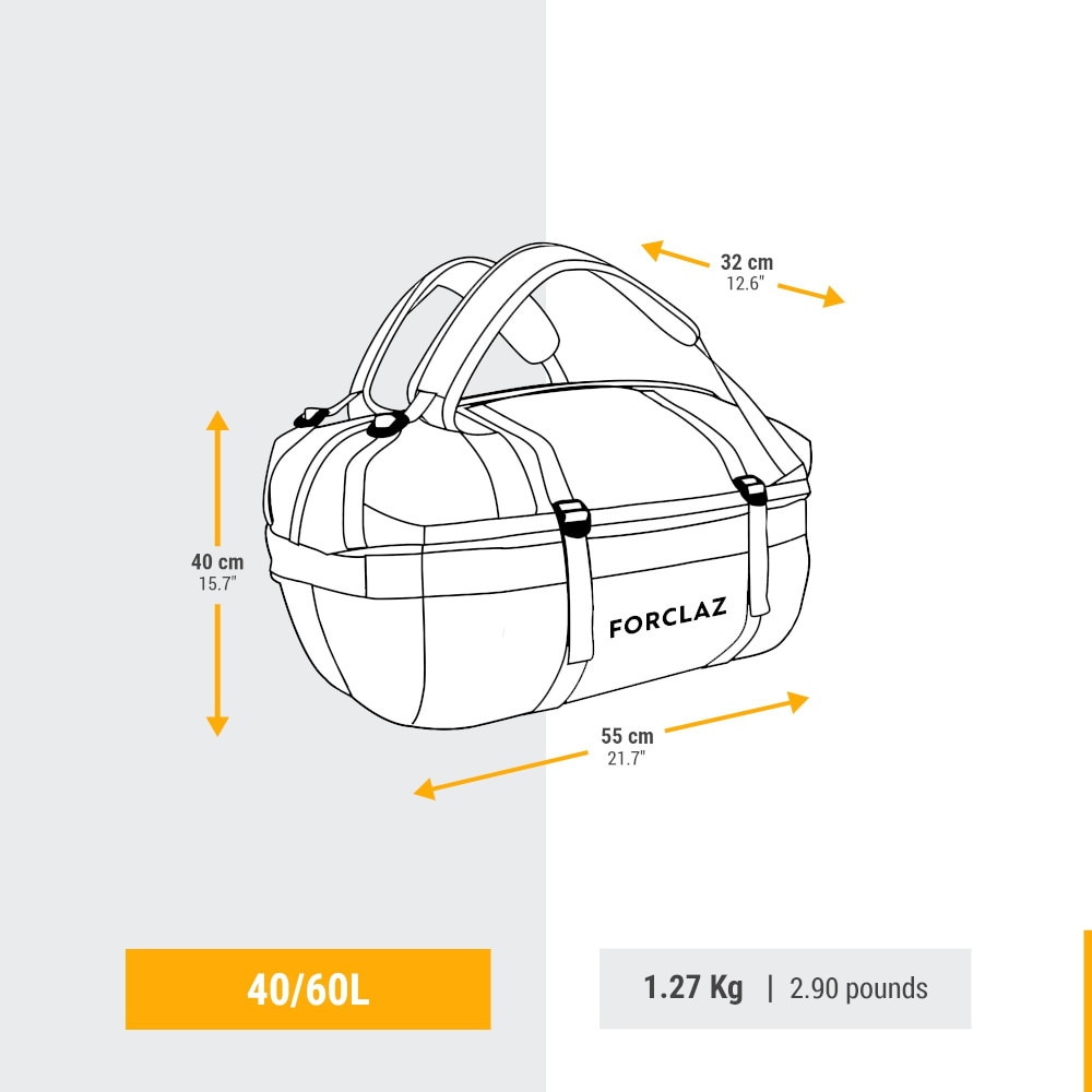 シモン（simond）（メンズ、レディース）バックパック リュック 容量調整 TRANSPORT BAG 40-60L 8383299-2189140 カーキ 2WAY