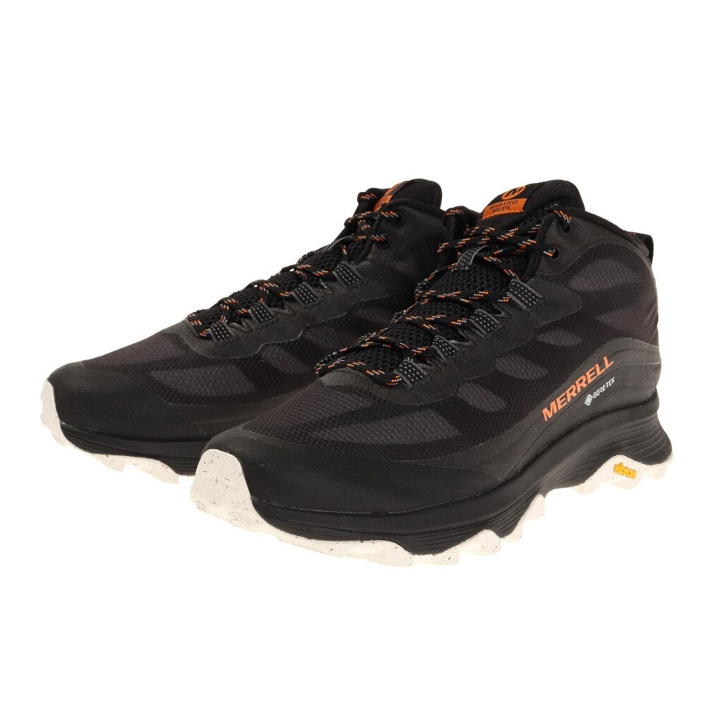 メレル（MERRELL）（メンズ）アウトドアシューズ トレッキングシューズ 登山靴 MOAB SPEED MID GORE-TEX 135409 BLK