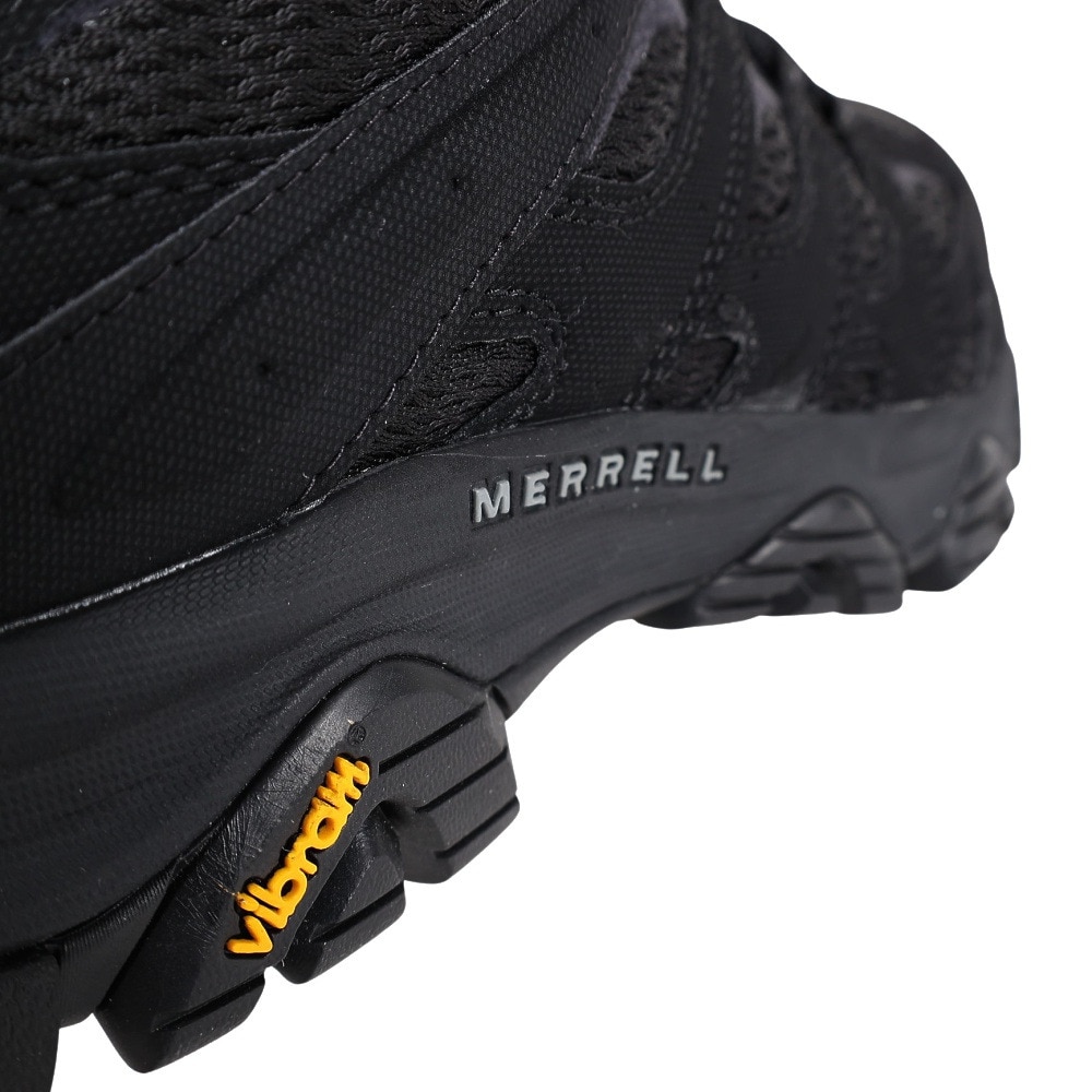 メレル（MERRELL）（メンズ）トレッキングシューズ ハイカット 登山靴 MOAB 3 SYNTHETIC MID ゴアテックス 500249 TRIPLE BLK ブラック ビブラムソール