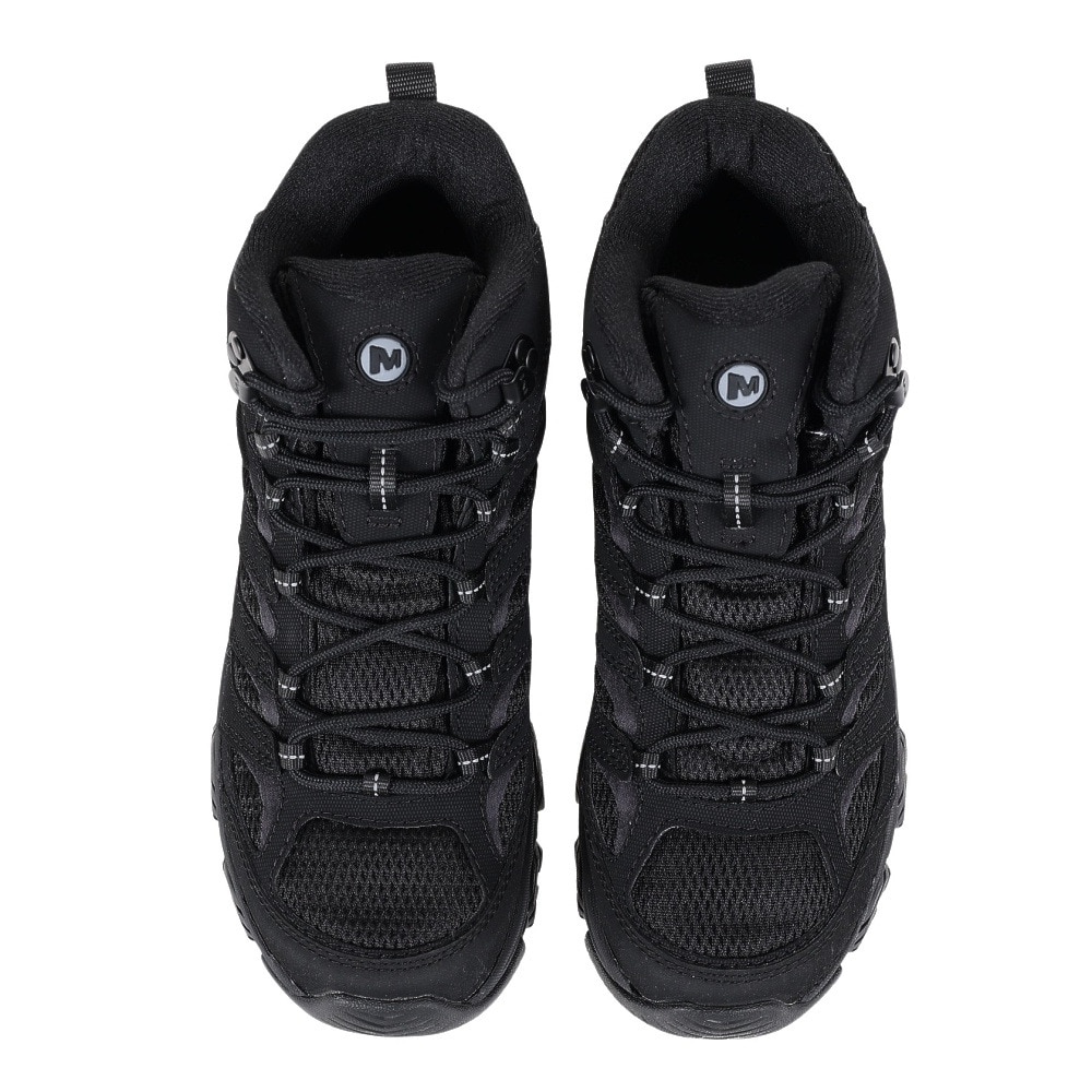 メレル（MERRELL）（メンズ）ゴアテックス トレッキングシューズ ハイカット 登山靴 モアブ3 SYNTHETIC MID 500249 TRIPLE BLK ビブラムソール