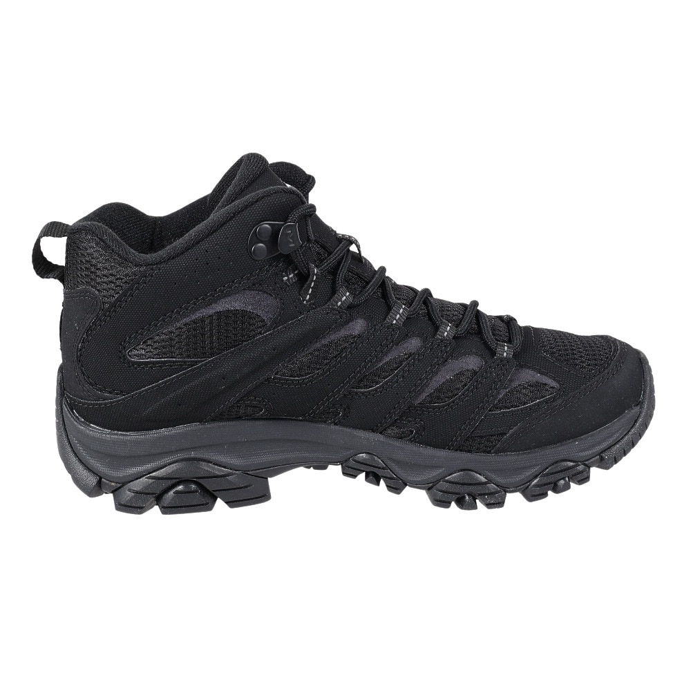 メレル（MERRELL）（メンズ）トレッキングシューズ ハイカット 登山靴 MOAB 3 SYNTHETIC MID ゴアテックス 500249 TRIPLE BLK ブラック ビブラムソール