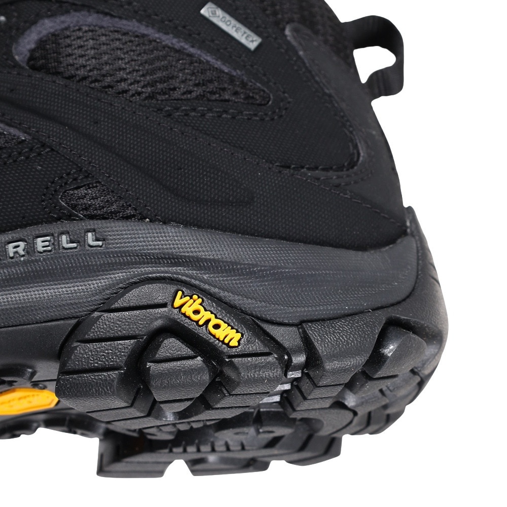 メレル（MERRELL）（メンズ）トレッキングシューズ ハイカット 登山靴 MOAB 3 SYNTHETIC MID ゴアテックス 500249 TRIPLE BLK ブラック ビブラムソール