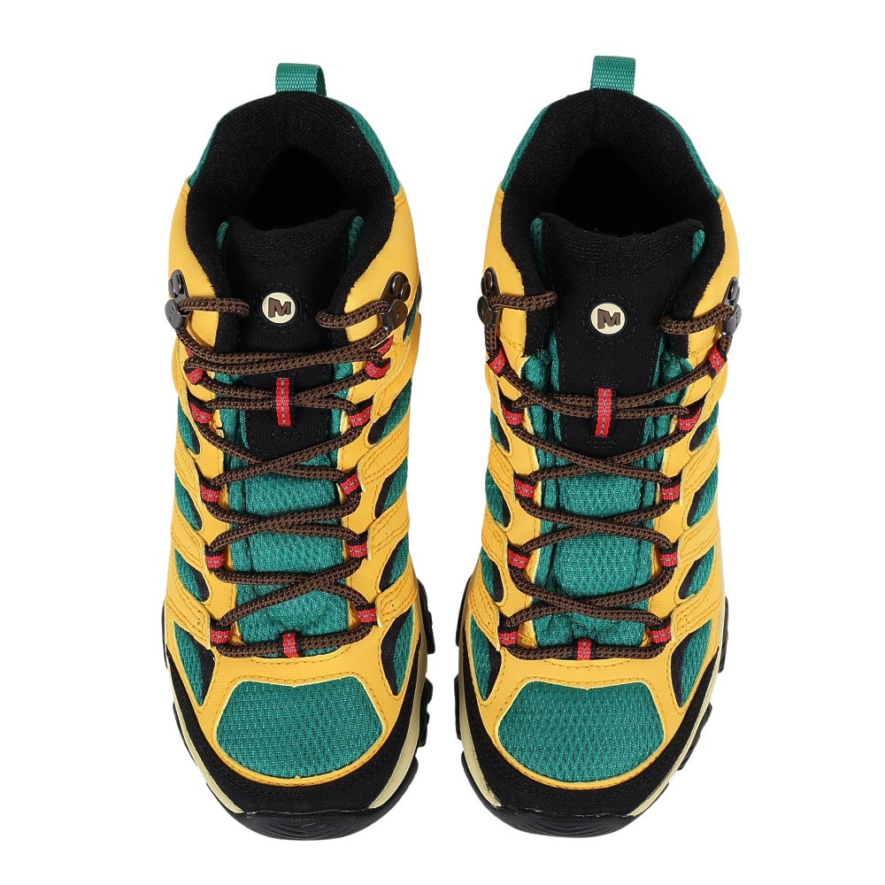 メレル（MERRELL）（メンズ）トレッキングシューズ ハイカット 登山靴 MOAB 3 SYNTHETIC MID ゴアテックス 500251 YELLOW イエロー×グリーン ビブラムソール