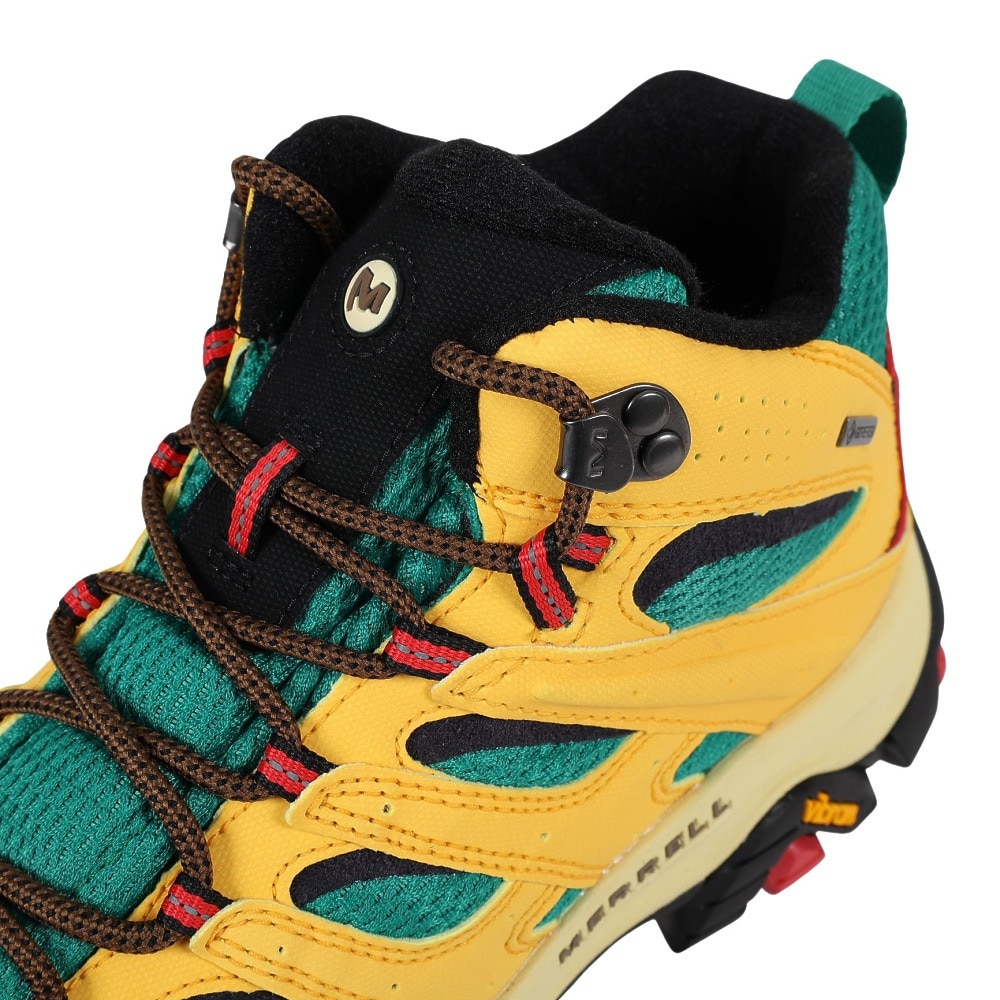 メレル（MERRELL）（メンズ）トレッキングシューズ ハイカット 登山靴 MOAB 3 SYNTHETIC MID ゴアテックス 500251 YELLOW イエロー×グリーン ビブラムソール