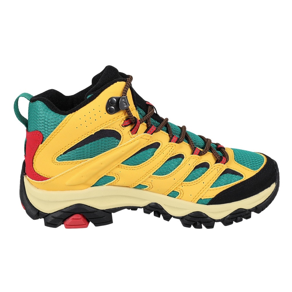 メレル（MERRELL）（メンズ）トレッキングシューズ ハイカット 登山靴 MOAB 3 SYNTHETIC MID ゴアテックス 500251 YELLOW イエロー×グリーン ビブラムソール