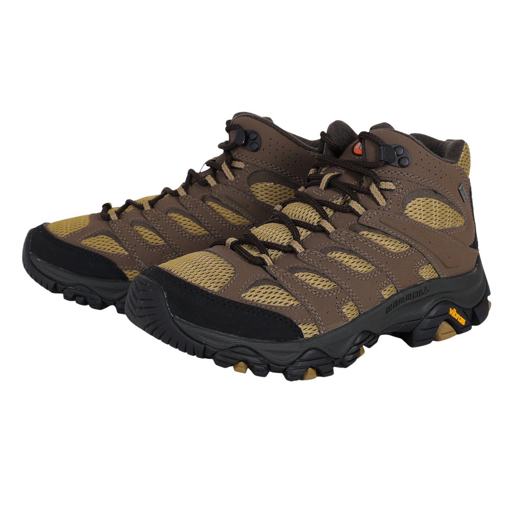 メレル（MERRELL）（メンズ）トレッキングシューズ ハイカット 登山靴 モアブ 3 シンセティック ミッド ゴアテックス 500255 カーキ