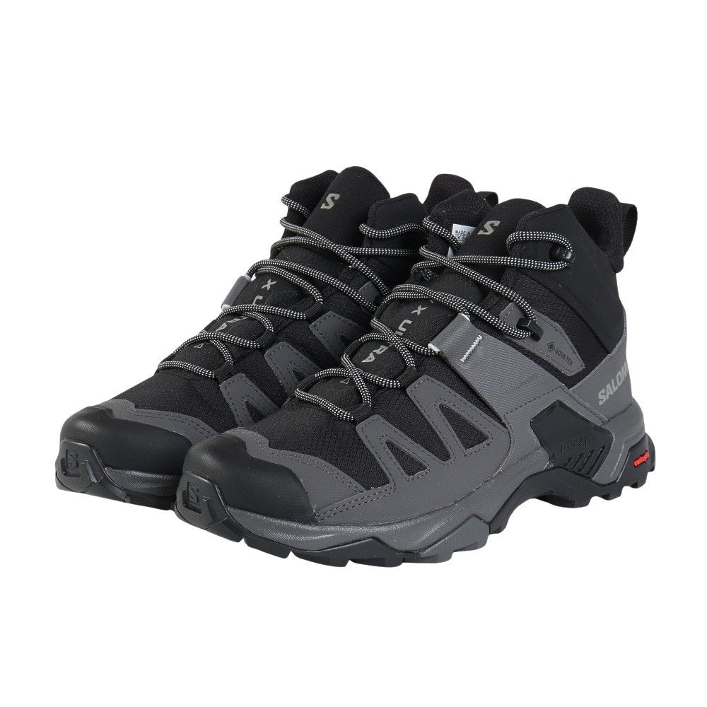 サロモン（SALOMON）（メンズ）トレッキングシューズ 登山靴 X ULTRA MID WIDE GORE-TEX L41294600  アウトドア・キャンプ用品はエルブレス