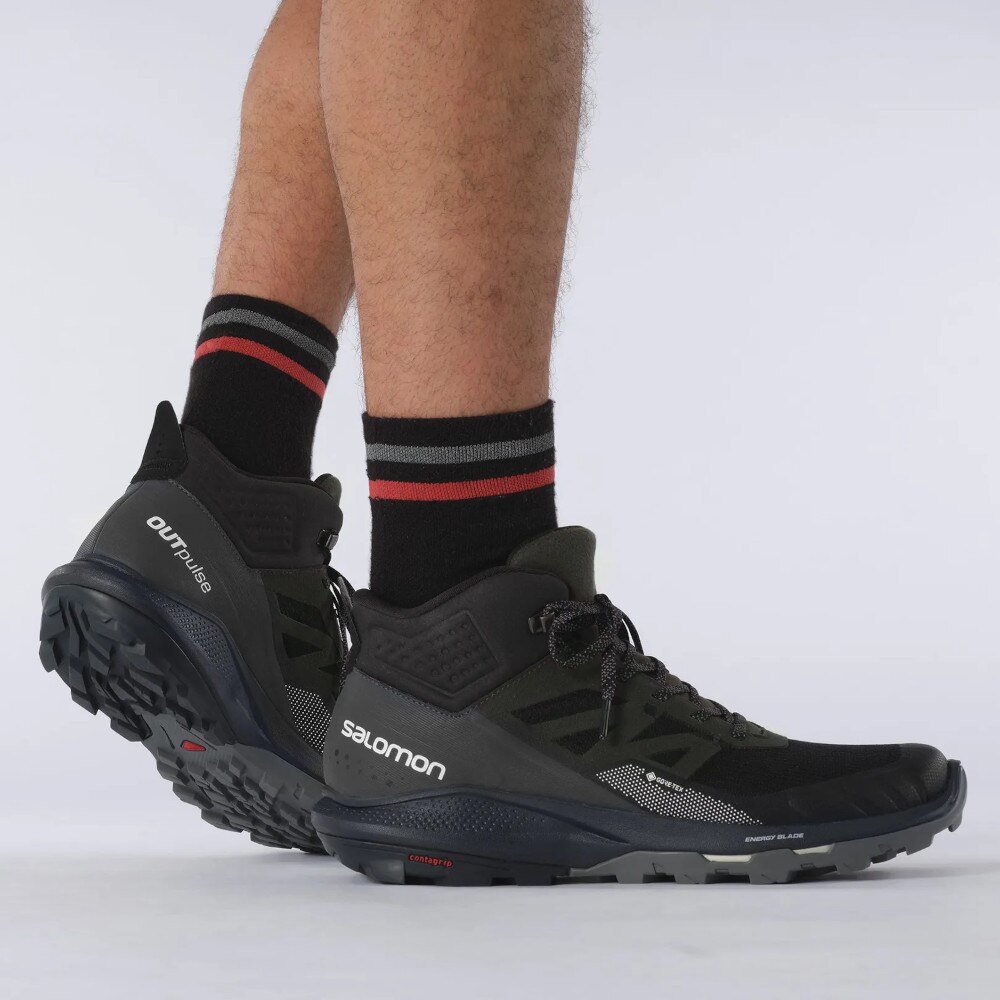 サロモン（SALOMON）（メンズ）トレッキングシューズ ハイカット 登山靴 OUTPULSE MID GORE-TEX L41588800