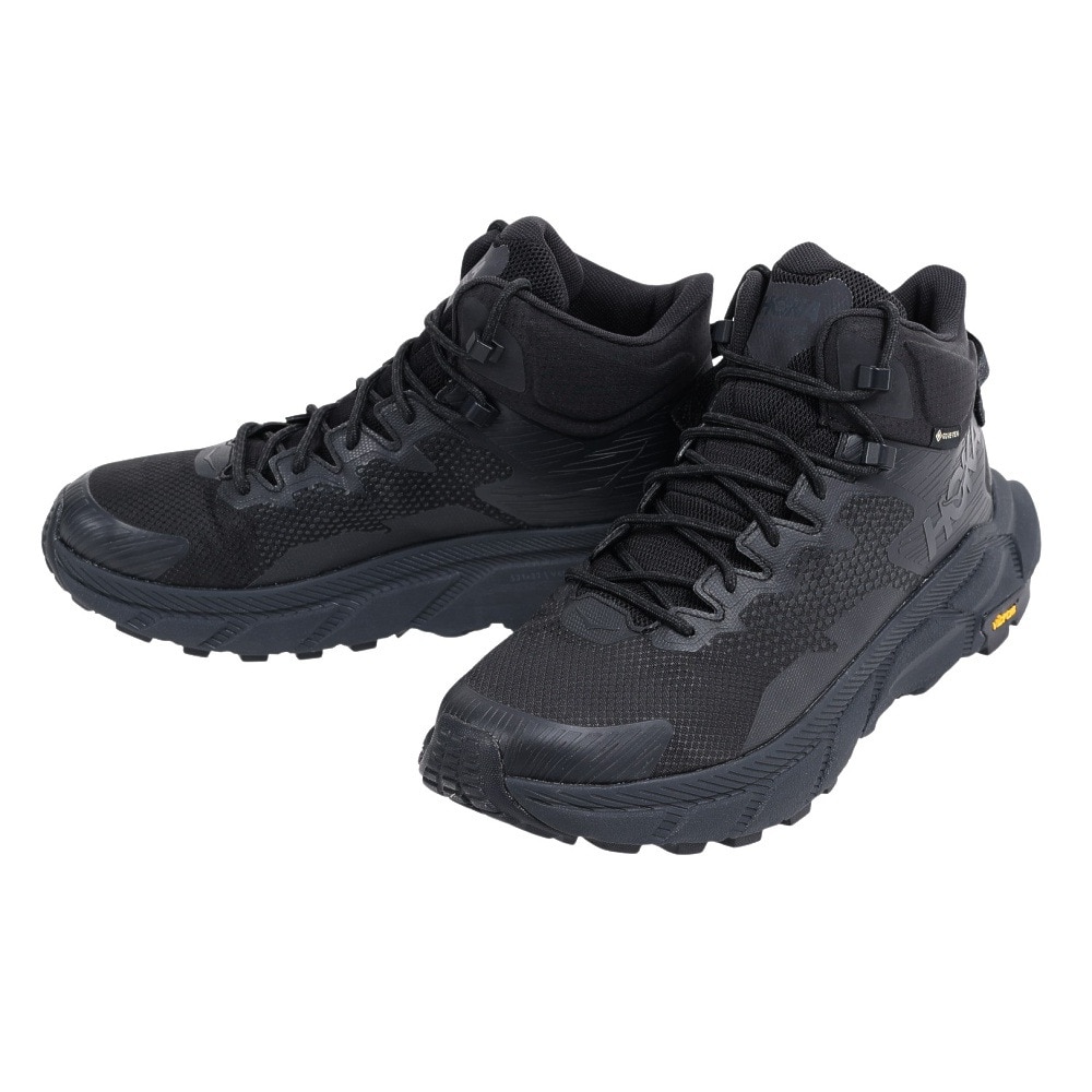 ホカ（HOKA）（メンズ）トレッキングシューズ ハイカット 登山靴 TRAIL CODE トレイルコード GTX 1123165-BRVN ブラック ゴアテックス 防水