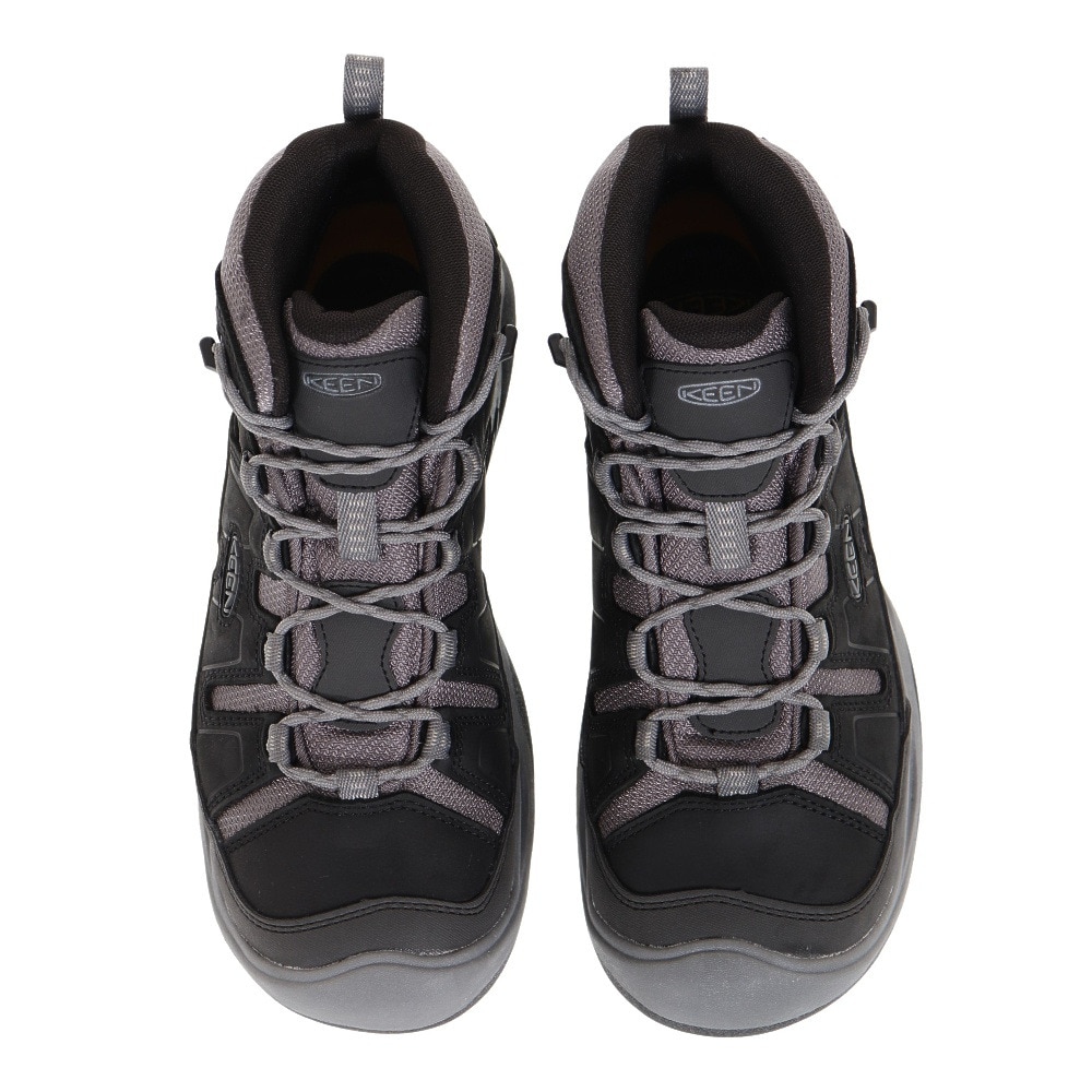 キーン（KEEN）（メンズ）トレッキングシューズ 登山靴 サーカディア ミッド ウォータープルーフ 防水ハイキングシューズ 1026768 ブラック