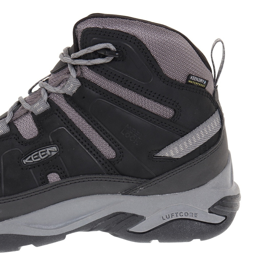 キーン（KEEN）（メンズ）トレッキングシューズ ハイカット 登山靴  サーカディア ミッド ウォータープルーフ 防水ハイキングシューズ 1026768