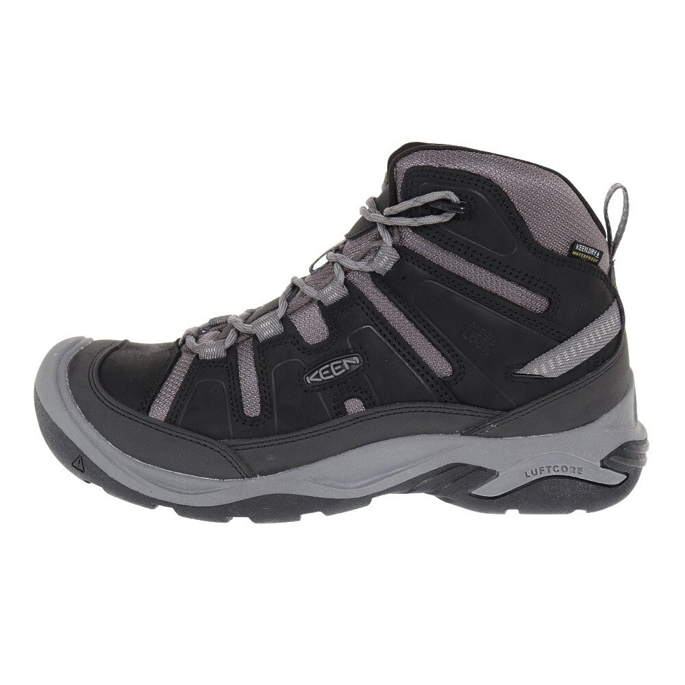 キーン（KEEN）（メンズ）トレッキングシューズ 登山靴 サーカディア ミッド ウォータープルーフ 防水ハイキングシューズ 1026768 ブラック