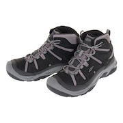 キーン（KEEN）（メンズ）トレッキングシューズ 登山靴 サーカディア ミッド ウォータープルーフ 防水ハイキングシューズ 1026768 ブラック