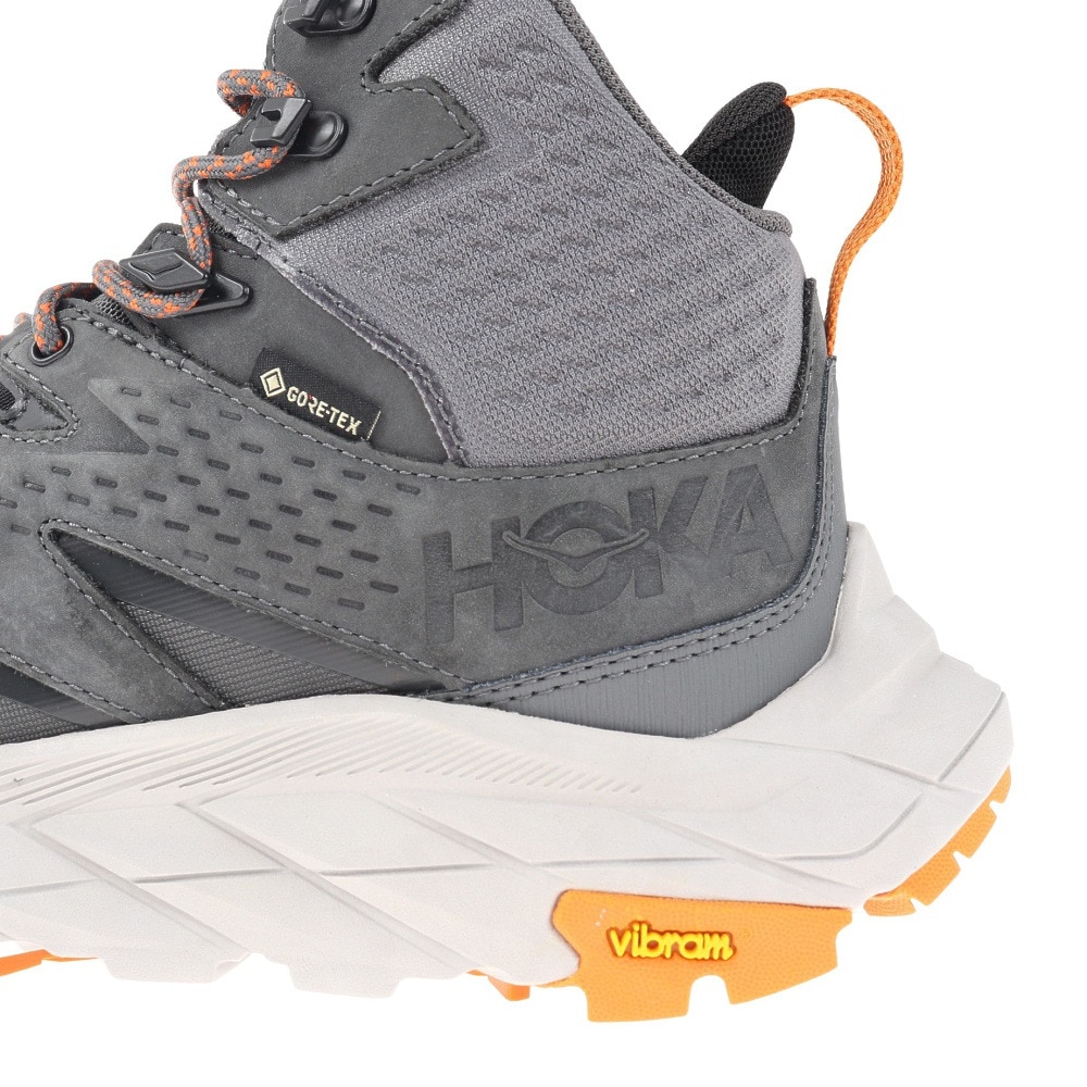 ホカ（HOKA）（メンズ）トレッキングシューズ ハイカット 登山靴 アナカパミッドGTX 1122018-CHMSM グレー ゴアテックス 防水 はっ水 軽量