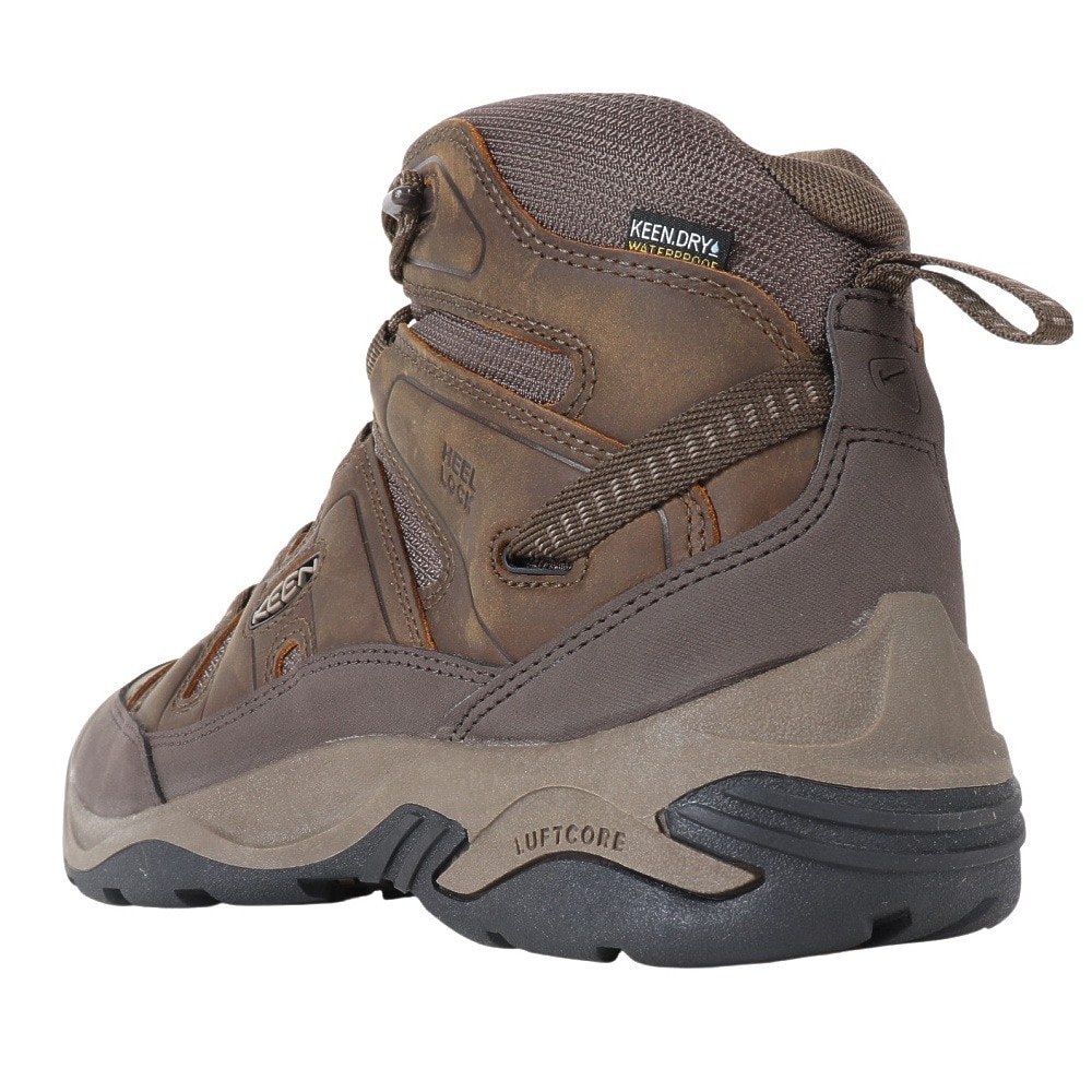 キーン（KEEN）（メンズ）トレッキングシューズ ハイカット 登山靴  サーカディア ミッド ウォータープルーフ 防水ハイキングシューズ 1026769