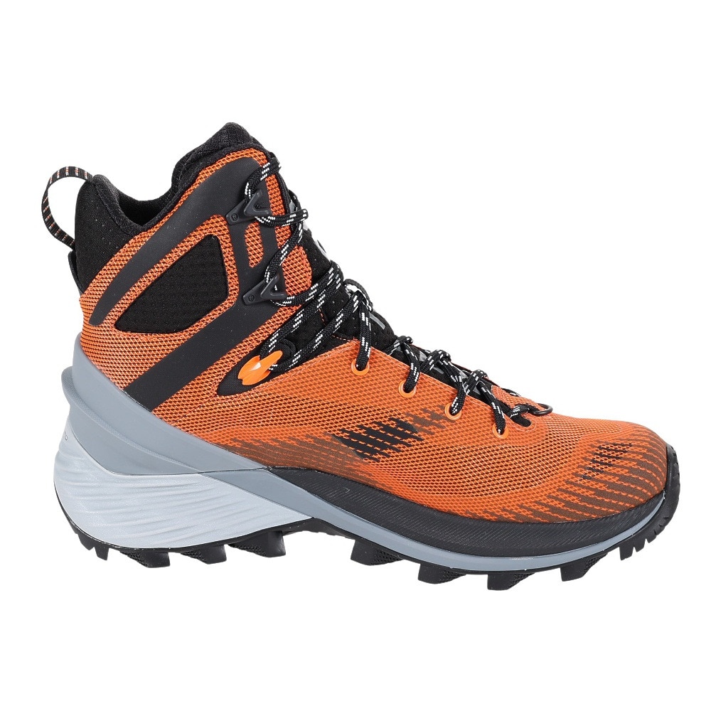 メレル（MERRELL）（メンズ）トレッキングシューズ ハイカット 登山靴 ローグ ハイカー ミッド ゴアテックス 037147 ORANGE オレンジ ビブラムソール
