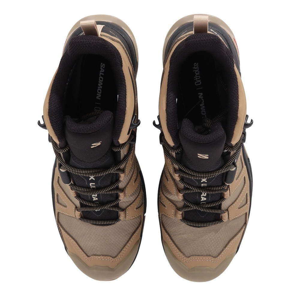 サロモン（SALOMON）（メンズ）ゴアテックス トレッキングシューズ ハイカット 登山靴 エックス ウルトラ 4 ミッド KE L41294100 ベージュ