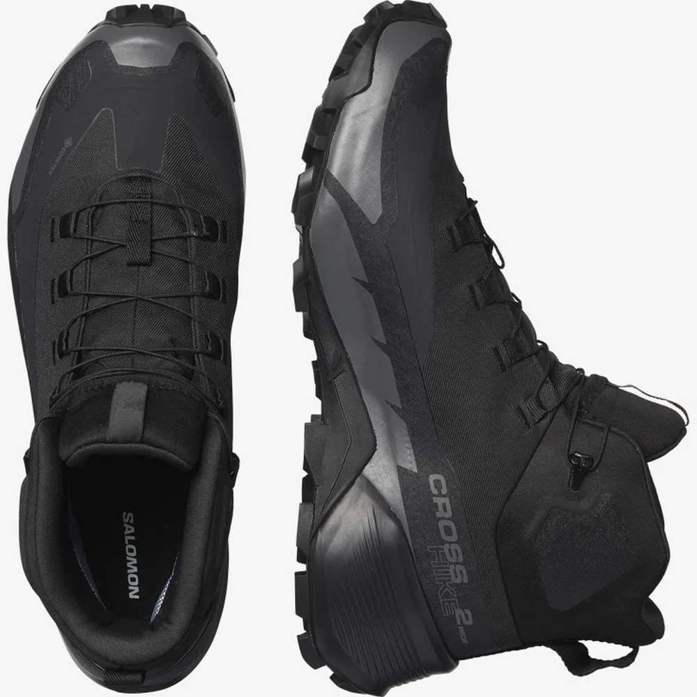 サロモン（SALOMON）（メンズ）トレッキングシューズ ハイカット 登山靴 クロスハイク 2 ミッド ゴアテックス ワイド L41731200 ブラック
