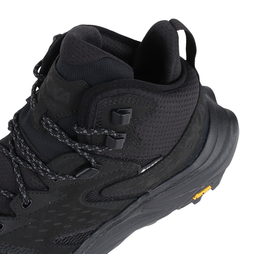 ホカ（HOKA）（メンズ）ゴアテックス トレッキングシューズ ミドルカット 登山靴 アナカパ 2 ミッド GTX 1141633-BBLC ブラック