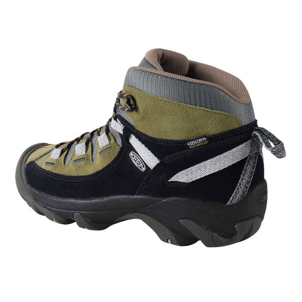 キーン（KEEN）（メンズ）トレッキングシューズ ハイカット 登山靴 ターギー II ミッド WP 1027700 グリーン×ネイビー