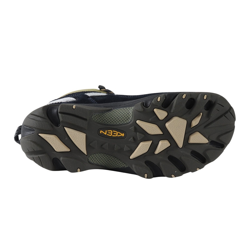 キーン（KEEN）（メンズ）トレッキングシューズ ハイカット 登山靴 ターギー II ミッド WP 1027700 グリーン×ネイビー