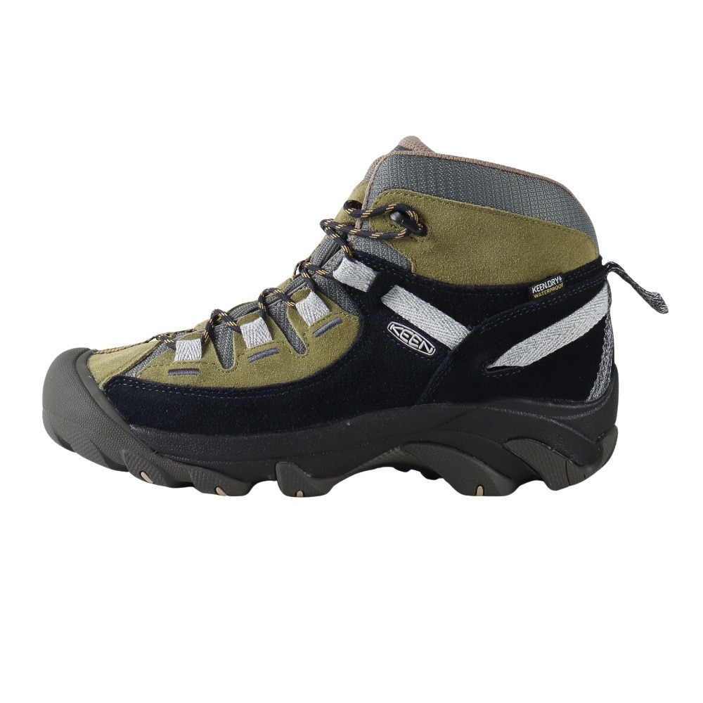 キーン（KEEN）（メンズ）トレッキングシューズ ハイカット 登山靴 ターギー II ミッド WP 1027700 グリーン×ネイビー