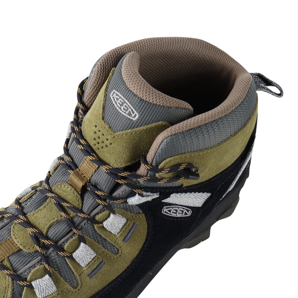 キーン（KEEN）（メンズ）トレッキングシューズ ハイカット 登山靴 ターギー II ミッド WP 1027700 グリーン×ネイビー