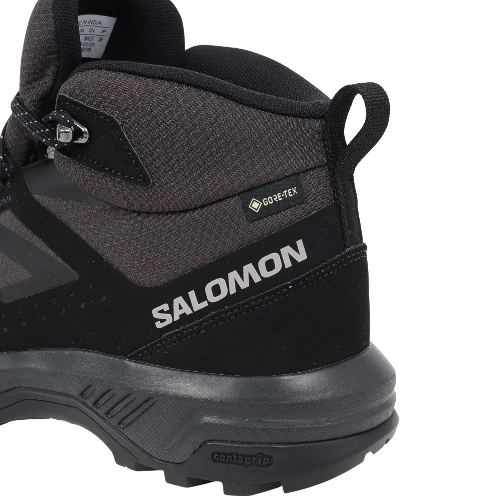 サロモン（SALOMON）（メンズ）トレッキングシューズ ハイカット 登山靴 EXEO MID GTX L47523600 ブラック