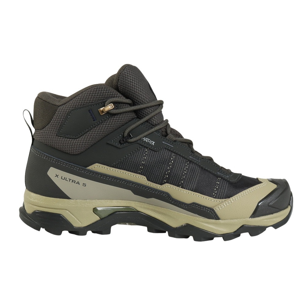 サロモン（SALOMON）（メンズ）トレッキングシューズ ハイカット 登山靴 X ULTRA 5 MID GORE-TEX L47754300 カーキ