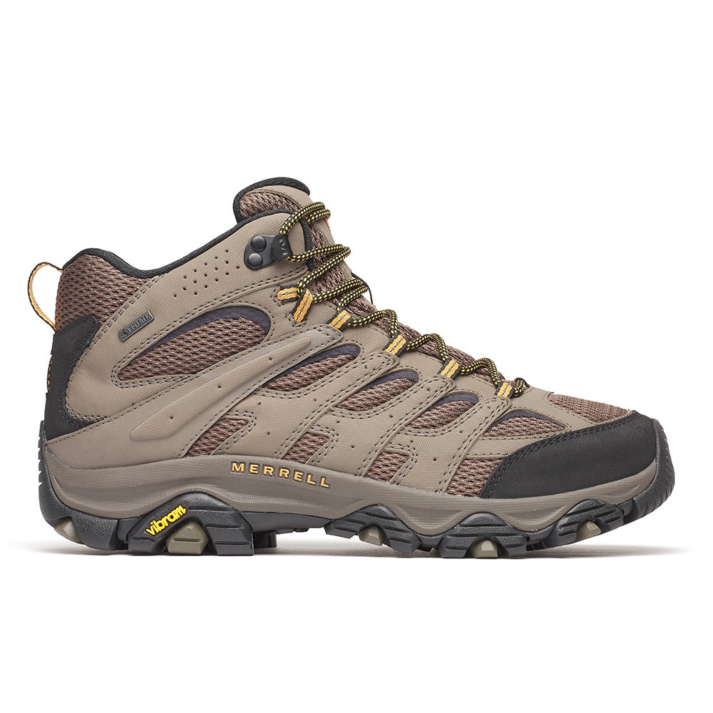 メレル（MERRELL）（メンズ）トレッキングシューズ ハイカット 登山靴 モアブ 3 シンセティック ミッド ゴアテックス ワイド 500639W WALNUT サンドベージュ