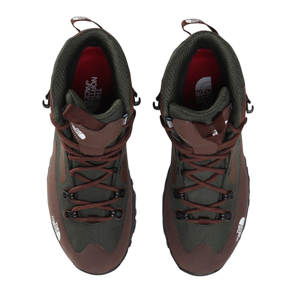 ザ・ノース・フェイス（THE NORTH FACE）（メンズ）トレッキングシューズ 登山靴 クレストン ハイク ミッド ウォータープルーフ NF52321 DK ダークグリーン 防水
