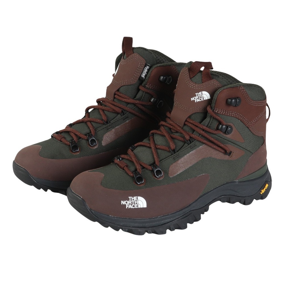 ザ・ノース・フェイス（THE NORTH FACE）（メンズ）トレッキングシューズ 登山靴 クレストン ハイク ミッド ウォータープルーフ NF52321 DK ダークグリーン 防水