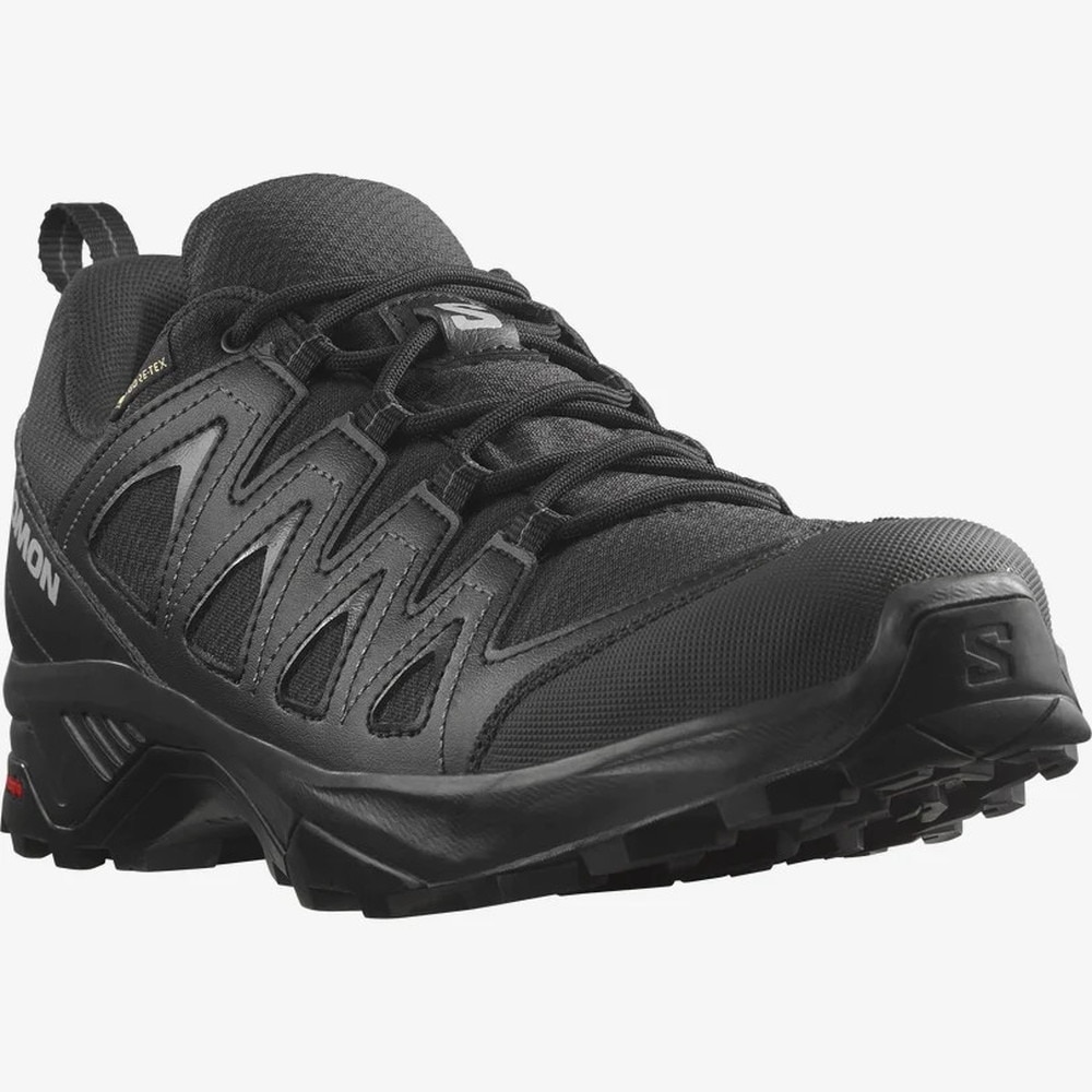 サロモン（SALOMON）（メンズ）ゴアテックス トレッキングシューズ ローカット 登山靴 X BRAZE BLACK/BL L47180400 ブラック★★★
