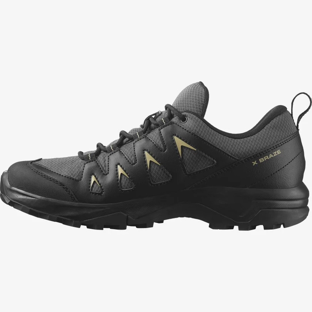 サロモン（SALOMON）（メンズ）ゴアテックス トレッキングシューズ ローカット 登山靴 防水 X BRAZE MGNT/BLA L47180500 グレー