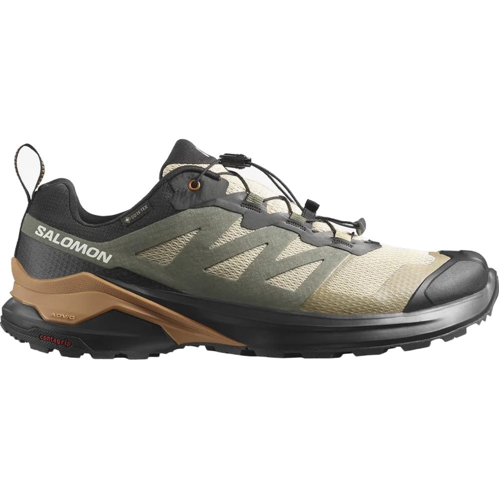 サロモン（SALOMON）（メンズ）トレッキングシューズ ローカット 登山靴 X-ADVENTURE ゴアテックス SAFAR L47321300  カーキ