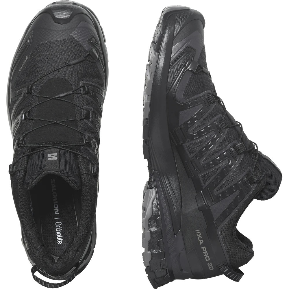 サロモン（SALOMON）（メンズ）ゴアテックス トレッキングシューズ ローカット 登山靴 防水 エックスエープロ XA PRO 3D V9 GORE-TEX L47270100 ブラック