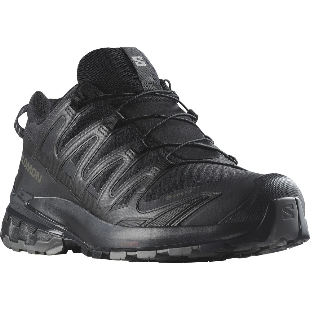 サロモン（SALOMON）（メンズ）ゴアテックス トレッキングシューズ ローカット 登山靴 防水 エックスエープロ XA PRO 3D V9 GORE-TEX L47270100 ブラック