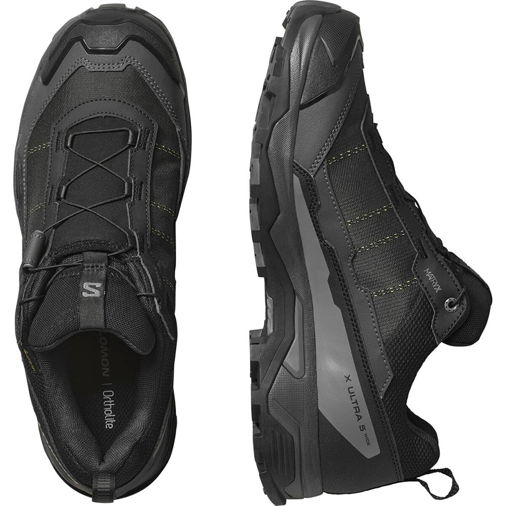 サロモン（SALOMON）（メンズ）トレッキングシューズ ローカット 登山靴 X ULTRA 5 WIDE GORE-TEX L47727400 ブラック